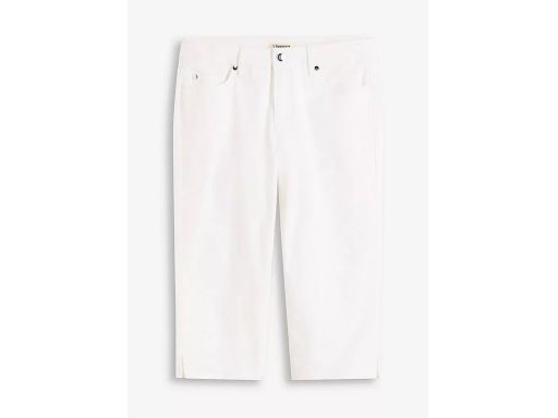 B.P.C jeansowe białe spodnie capri damskie r.52