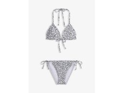 B.P.C bikini z wiązaniem na szyi białe we wzory r.40