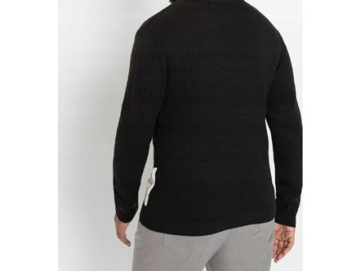 B.P.C sweter męski czarny w świąteczny wzór z dzwoneczkami r.M