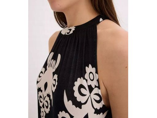 B.P.C sukienka długa z wiskozy we wzory 44/46.