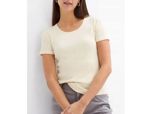 B.P.C t-shirt śmietankowy prażkowany r.52/54