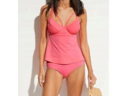 B.P.C tankini różowe neonowe z figami 46 (90E).