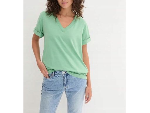 B.P.C t-shirt prosty szałwiowy r.40/42