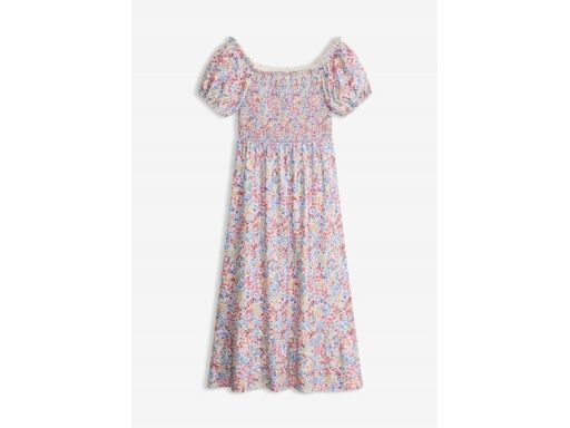 B.P.C sukienka letnia w kolorowe kwiatuszki z marszczeniami 40/42.
