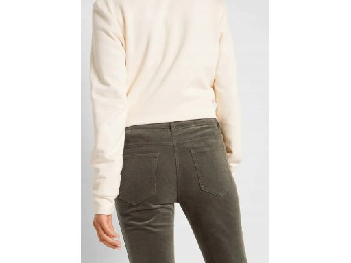 B.P.C spodnie sztruksowe elastyczne khaki bootcut r.44