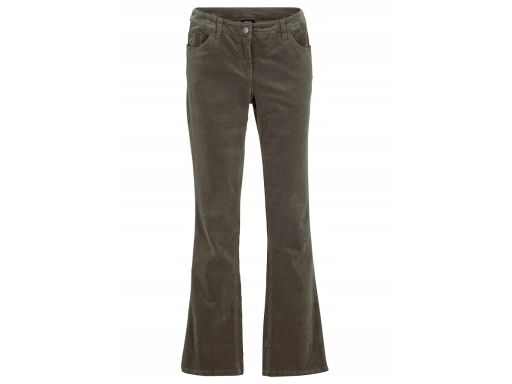 B.P.C spodnie sztruksowe elastyczne khaki bootcut r.44