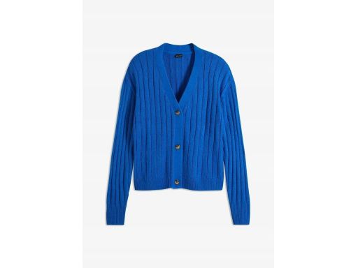 B.P.C niebieski sweter prążowany rozpinany r.36/38