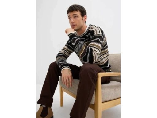 B.P.C sweter męski we wzory M.