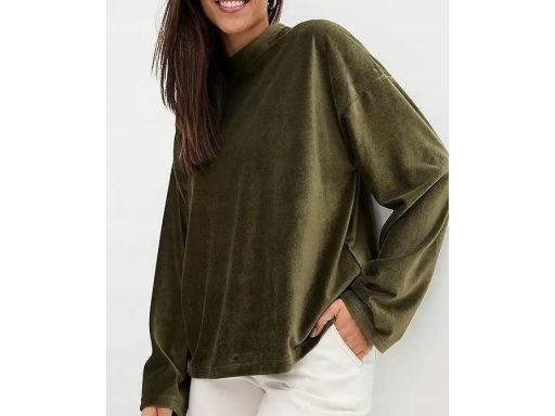B.P.C bluzka khaki w optyce szturksu ^48/50