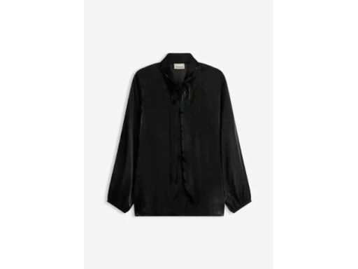 B.P.C bluzka szyfonowa oversize z krawatką czarna r.48