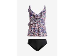 B.P.C tankini w kolorowe kwiatuszki z falbanką r.44