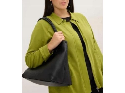 B.P.C damska bluza zielona rozpinana z kołnierzykiem 52/54.