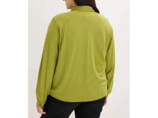 B.P.C damska bluza zielona rozpinana z kołnierzykiem 52/54.