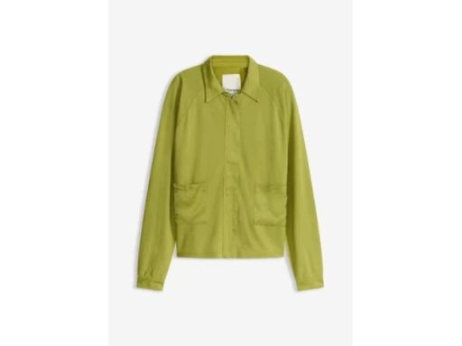 B.P.C damska bluza zielona rozpinana z kołnierzykiem 52/54.