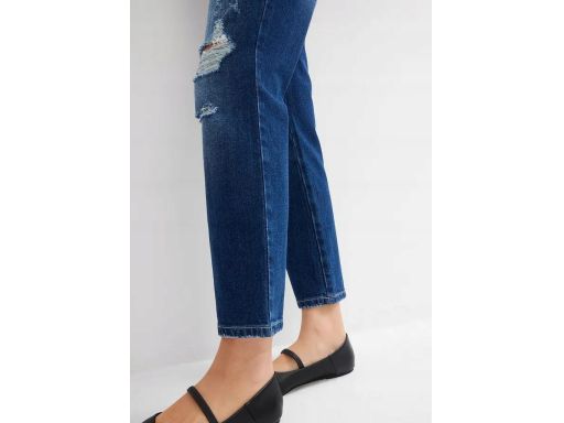 B.P.C jeansy 7/8 damskie z dziurami modne 48.