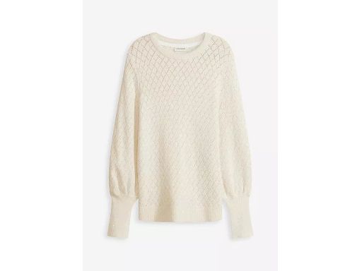 B.P.C sweter kamienisty beż z cekinami ażurowy r.40/42