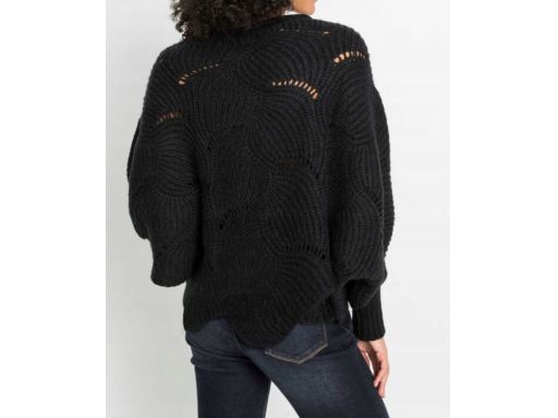 B.P.C sweter czarny, krótki oversize ^32/34