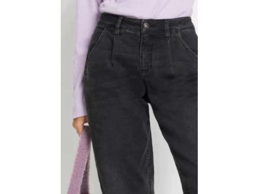 B.P.C spodnie barrel jeansowe czarne damskie 44.