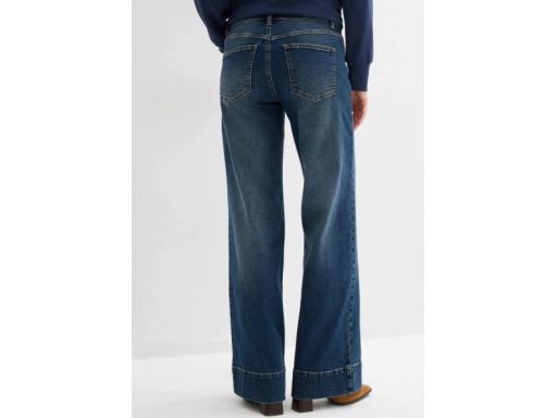 B.P.C jeansy wide leg z zaszytym kantem damskie 42.