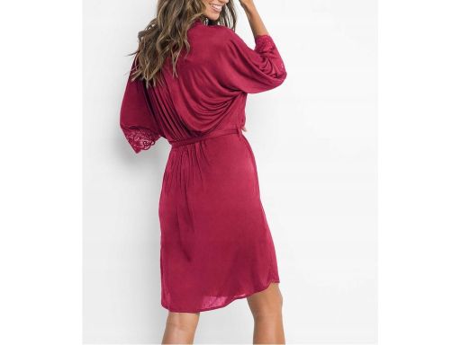 B.P.C kimono bordowe szlafrok sexi ^32/34