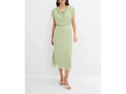 B.P.C sukienka siateczkowa midi pistacjowa r.48/50