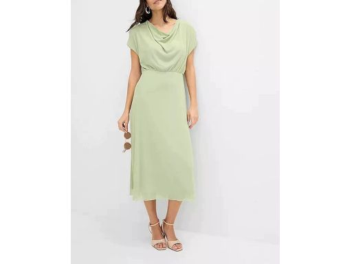 B.P.C sukienka siateczkowa midi pistacjowa r.48/50