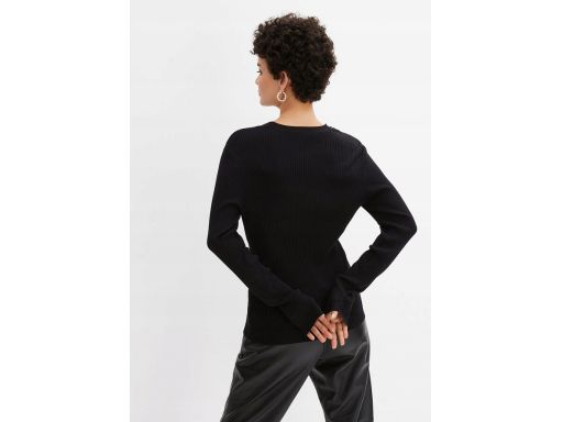 B.P.C sweter z wycięciami i dekoracyjnymi guzikami 40/42.