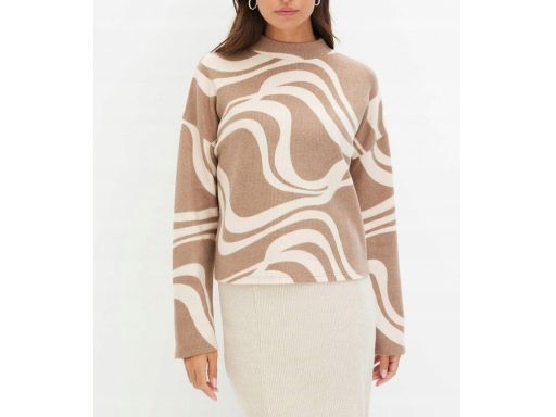 B.P.C sweter damski beżowo-brązowy r.40/42