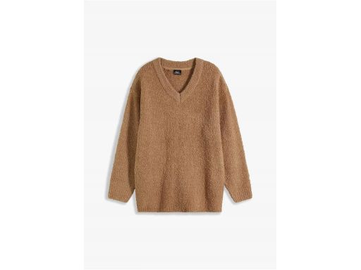 B.P.C sweter jasny brąz luźny boucle r.52/54