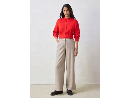 B.P.C krótki sweter rozpinany czerwony z jedwabiem r.52/54