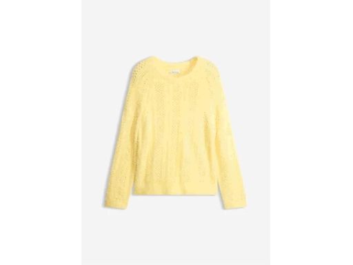 B.P.C sweter żółty ażurowy z przędzy piórkowej r.44/46