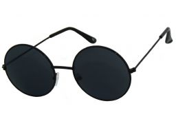 Czarne lenonki okrągłe okulary przeciwsłoneczne