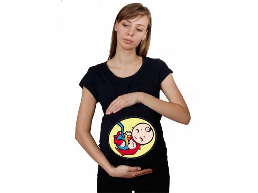 Koszulka mamuśki piżama ciążowa z nadrukiem xxl
