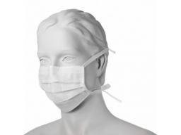 Maska na twarz 3 warstwowa wielorazowa filtr gumki