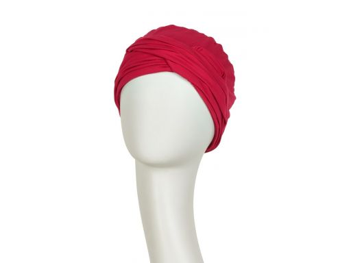 Turban gaia wiśniowy chusta wiskoza bambusowa
