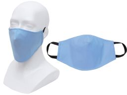 Niebieska maska kominiarka bawełniana 3 warstwowa