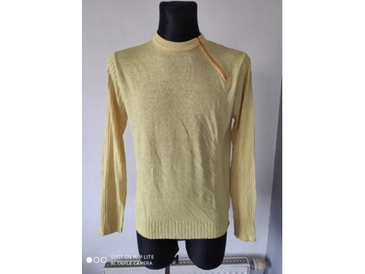 Sorbino r.l sweter nowy zamek męski żółty miękki