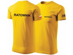 Koszulka szpitalny oddział ratownik żółta logo m
