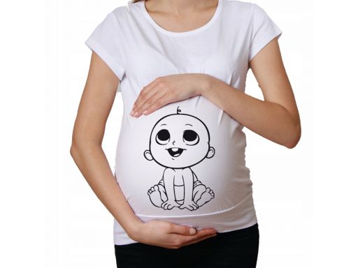 Koszulka bluza damska ciążowa z nadrukiem wzory xs