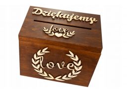 Pudełko na koperty skrzynka drewno ślub wesele