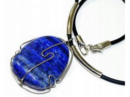 Lux art.naszyjnik lapis lazuli z pirytem