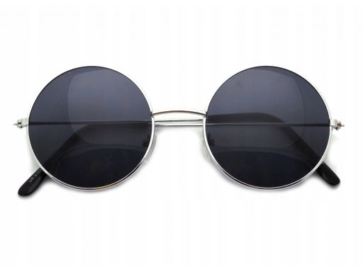 Okulary lenonki czarne przeciwsłoneczne hippie